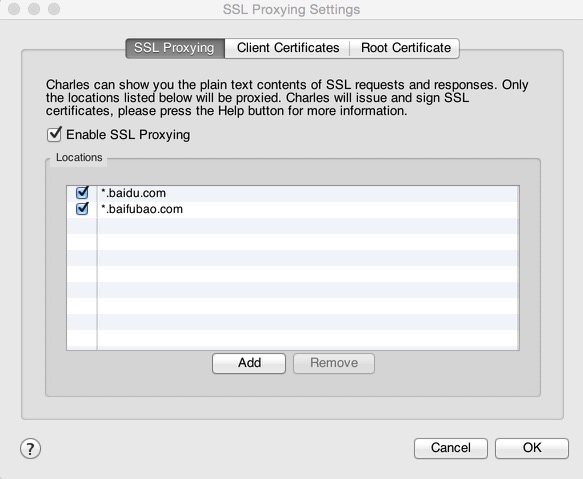 Charles SSL Proxy