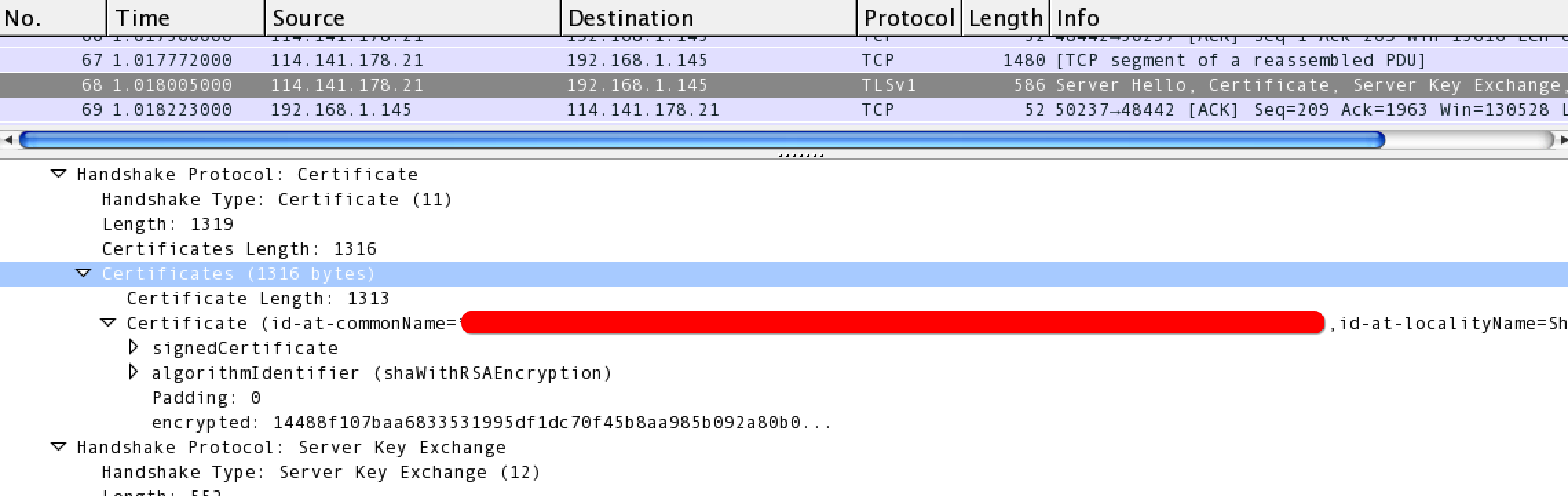 SSL Certificate error